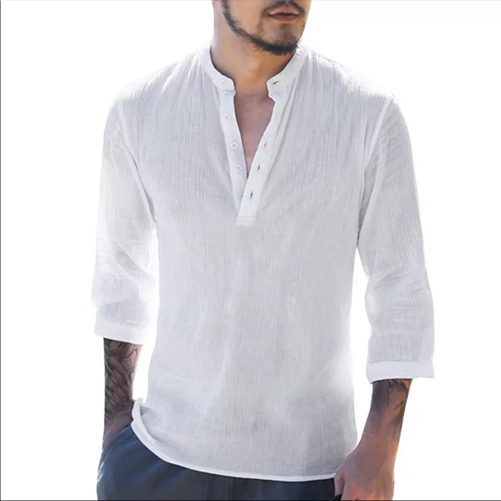 Unisex White Casual Shirt(sizes run small)